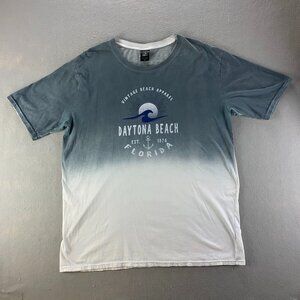 Daytona Beach Florida Shirt Mens XXL‎ 2XL Gray White Ombre Prairie Mountain
